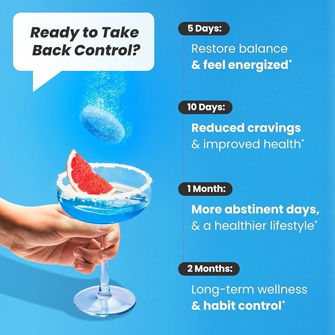 NoMoreDrinks Anti Alcohol Craving Supplement | Liver Detox &amp Combat Cravings | Energy Support Alcohol Replacement Drink | Organic Milk Thistle Supplement &amp Dandelion Root &amp 5HTP | (120) En