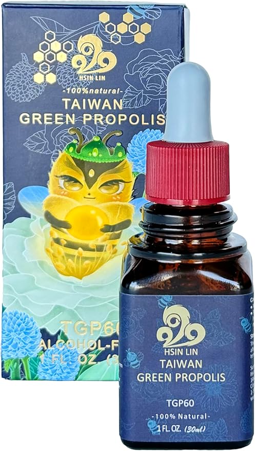 Taiwan Green Propolis High Concentration Propolin &gt 60mg/ml Nutrient-Rich Antioxidant (Pack of 2)