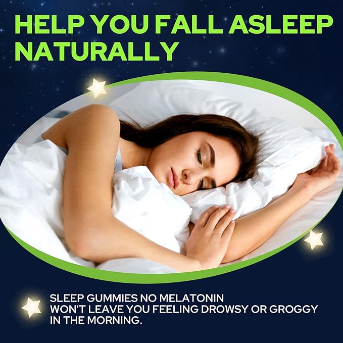 NEVISS Melatonin Free Sleep Aid Gummies &amp Sugar Free Probiotics Gummies
