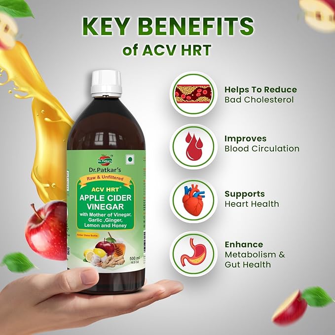 Dr. Patkar's Apple Cider Vinegar GarlicGingerLemon And Honey (Pack Of 2)(500 Ml)