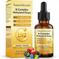 NATURESECRETS B-Complex Methylated Drops B12 B6 B1 Sublingual Vitamin B Complex Energy &amp Nervous System Support Raspberry Flavor 4 fl oz