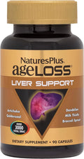 NaturesPlus AgeLoss Liver Support - 90 Capsules - with Artichoke Milk Thistle &amp Choline - Vegetarian Gluten Free - 30 Servings