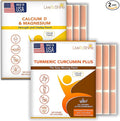 Live To Shine Turmeric Curcumin Plus Calcium Magnesium D Patch Bundle – 2 Packs – One Month Supply – Easy-to-Use USA Made – Trusted Transdermal Support from