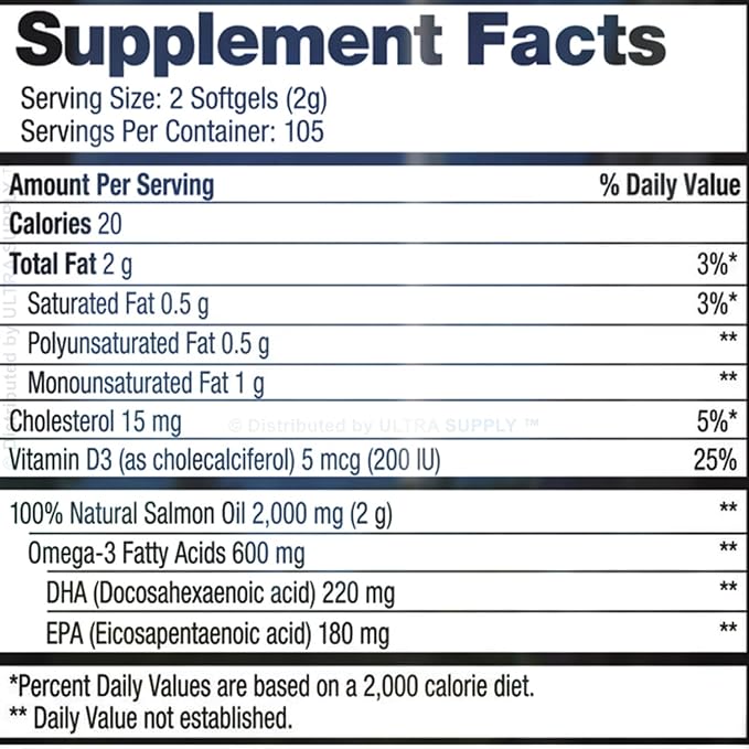 Pure_Alaskas Wild Alaskan Salmon Oil Omega-3 (210 Count.) Extra Virgin 1000 mg Salmon Oil 300 mg Omega-3s per Softgel USP Verified