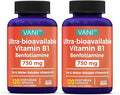 Mega Benfotiamine 750mg with Vitamin B-1 Highly Bioavailable Benfotiamine B1 Supplement Derivative to Support Overall Health* Gluten-Free 120 Capsules (2)
