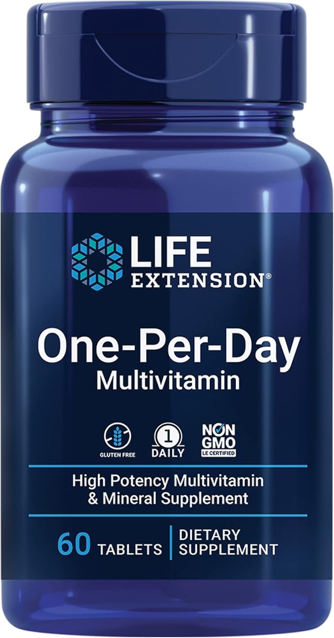 Life Extension One-Per-Day Multivitamin with Over 25 Vitamins Minerals &amp Plant Extracts Plus Zinc Caps Zinc 50 mg 90 Vegetarian Capsules