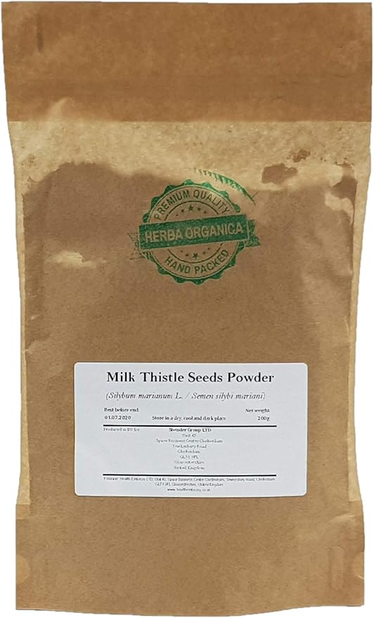 Herba Organica Milk Thistle Seeds Powder - Silybum Marianum L (200g)