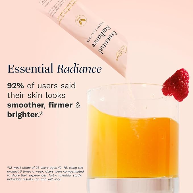 City Beauty Essential Radiance Collagen Boosting Blend - Vegan Dietary Supplement - Supports Collagen Production - Solution for Skin Hair and Nails - Anti-Aging Beauty Supplement