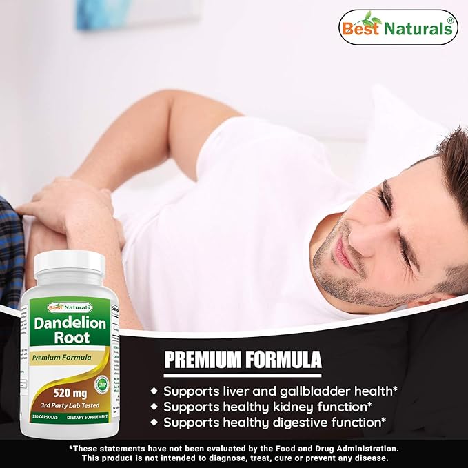 Best Naturals Dandelion Root 520 mg &amp Magnesium Glycinate 425 mg