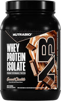 NutraBio 100% Whey Protein Isolate Protein Powder 25g Protein with Complete Amino Acid Profile Non-GMO Soy &amp Gluten Free Low Carb Low Calorie Whey Protein Powder Gourmet Chocolate 2 Lbs