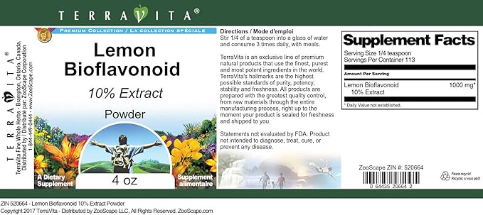 Lemon Bioflavonoid 10% Powder (4 oz ZIN: 520664) - 3 Pack