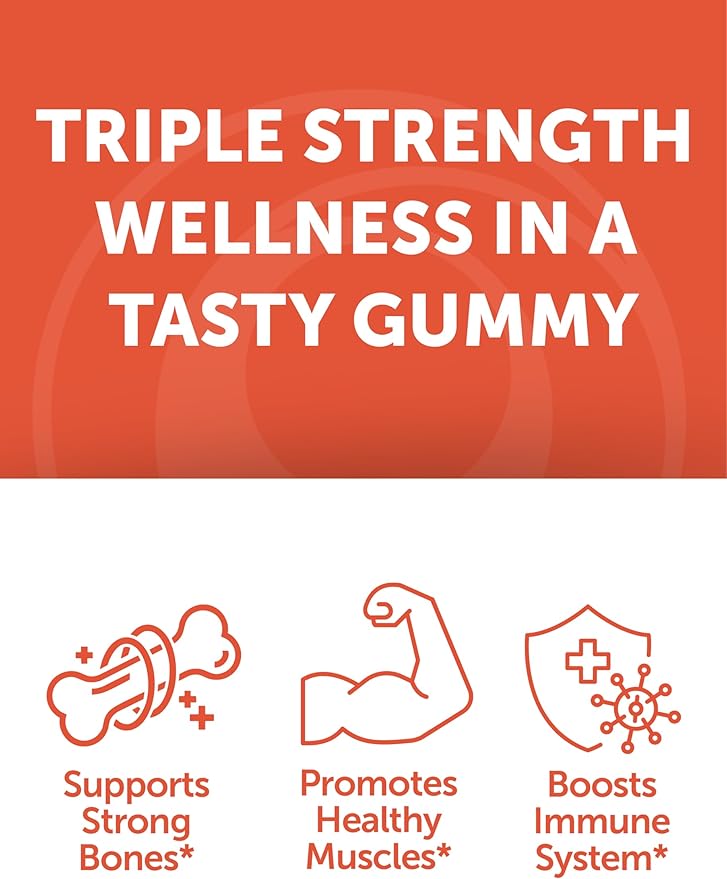 Lunakai USA Made Calcium Magnesium Zinc + D3 + K2 Gummies Bundle – Naturally Flavored Non-GMO – 60ct Each