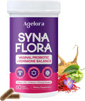 SynaFlora Vaginal Probiotics for Women - Supports Hormone Harmony &amp Vaginal Flora - Probiotic Supplement with Maca Root &amp Saffron Extract - 60 Vegan Capsules