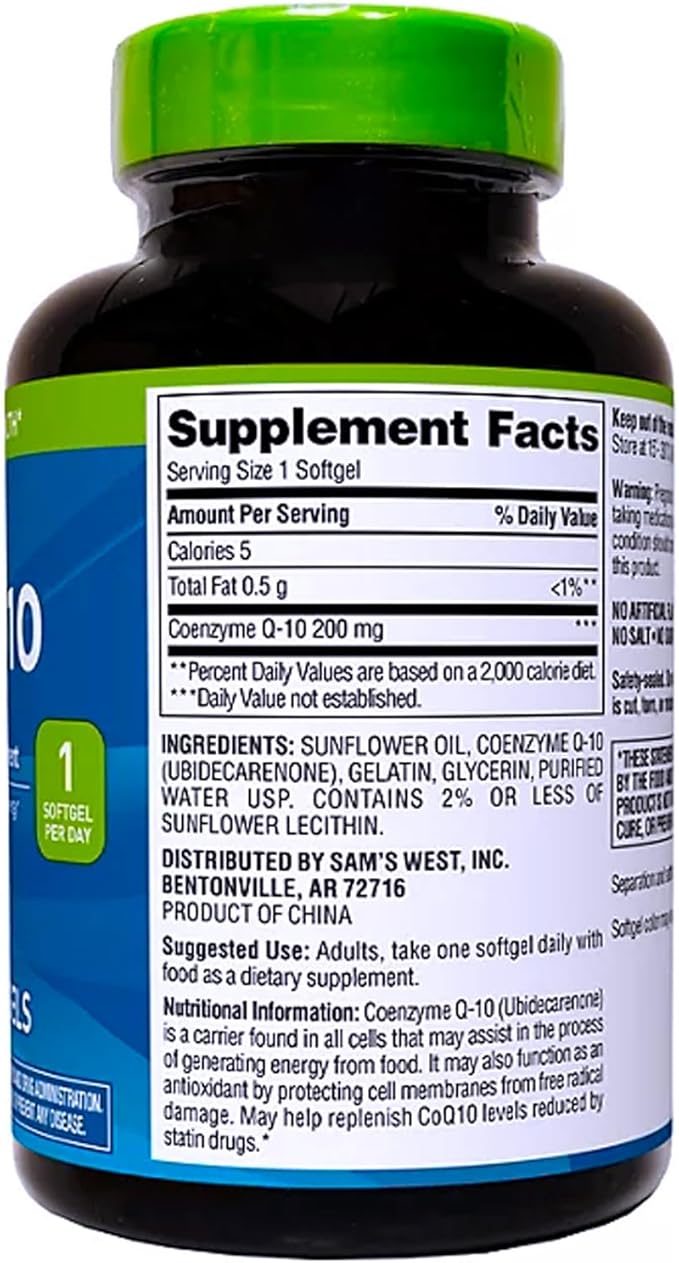 Members Mark CoQ10 200 mg. (180 Count.)