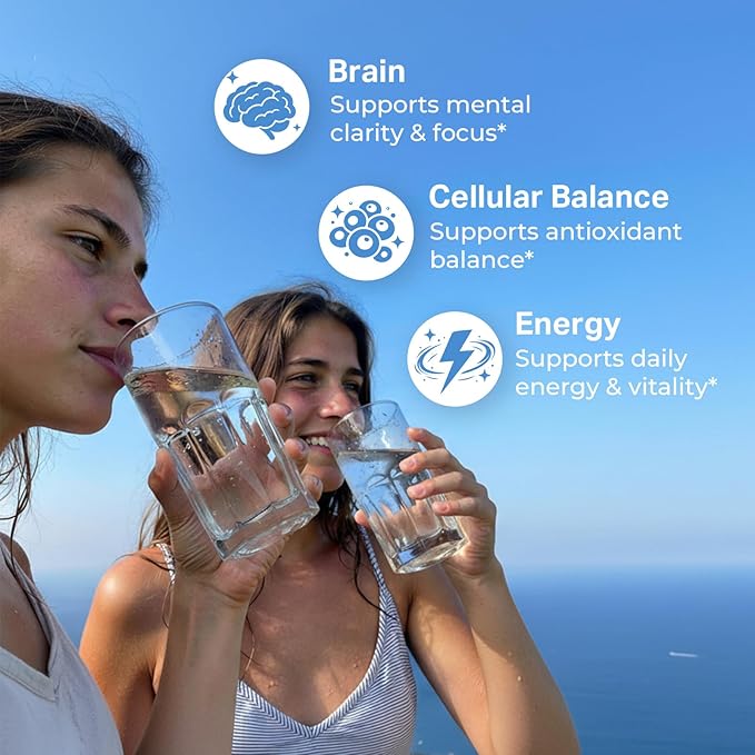Hydrogen Water Tablets - 12 PPM H2 Molecular Hydrogen - 120 mg Magnesium-Based Reaction System - Supports Antioxidant &amp Cellular Health Energy &amp Brain Function - Non-GMO Unflavored - 120 Tab