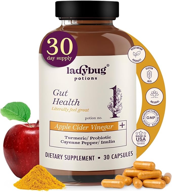 Organic Apple Cider Vinegar 30 Capsules Raw Premium Apple Cider Vinegar Capsules ACV Pills with Turmeric Root Extract Probiotic Blend Cayenne Pepper Inulin &amp Black Pepper for Digestion &amp De