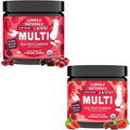 Llama Naturals Kids Multivitamin Gummies Vegan Organic with Vitamin D C &amp K Toddler Real Fruit Gummy Vitamins Chewable Supplement Cherry and Strawberry. 90 Ct