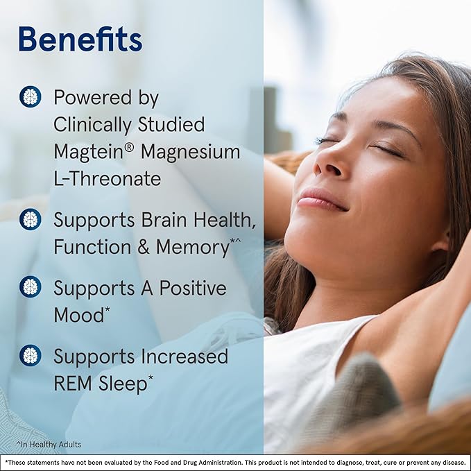 Jarrow Formulas Magnesium L-Threonate MagMind Magtein Magnesium Supplement Brain Supplements for Memory Support 90 Veggie Capsules Up to a 30 Day Supply