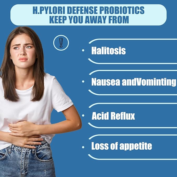 H.Pylori Support Probiotic 100 Billion CFU - Lactobacillus Reuteri Mastic Gum Berberine Zinc Carnosine Green Tea | Stomach Comfort &amp Gut Microbiome Care | Delayed-Release Vegan Capsules 120 C