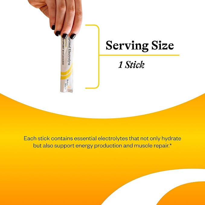 Seeking Health Optimal Electrolyte Sticks - Electrolyte Drink for Hydration Heart &amp Muscle Recovery† Support - Supports Active Lifestyle - Vegan Gluten-Free &amp Non-GMO - Lemonade Flavor 30 S