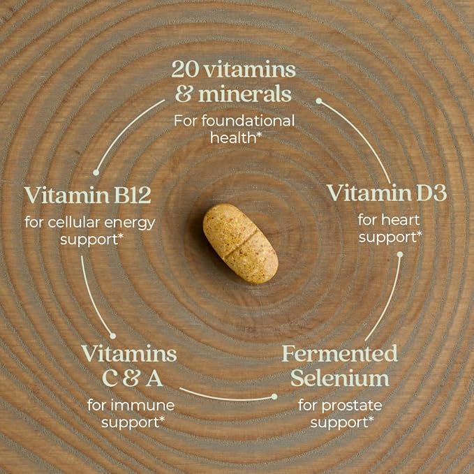 New Chapter Men’s Multivitamin 40+ Extra B6 &amp B12 D3 Vitamin C &amp Zinc Immune Heart Cellular Energy and Brain Health Gentle on The Stomach One Daily Non-GMO Gluten-Free 72 Tablets