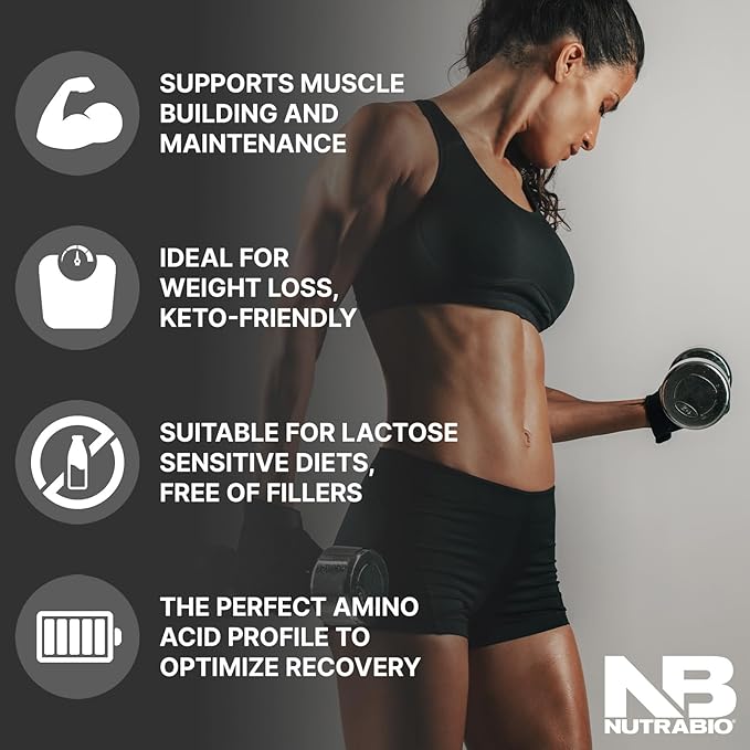 NutraBio 100% Whey Protein Isolate Protein Powder 25g Protein with Complete Amino Acid Profile Non-GMO Soy &amp Gluten Free Low Carb Low Calorie Whey Protein Powder Raw Unflavored 5 Lbs
