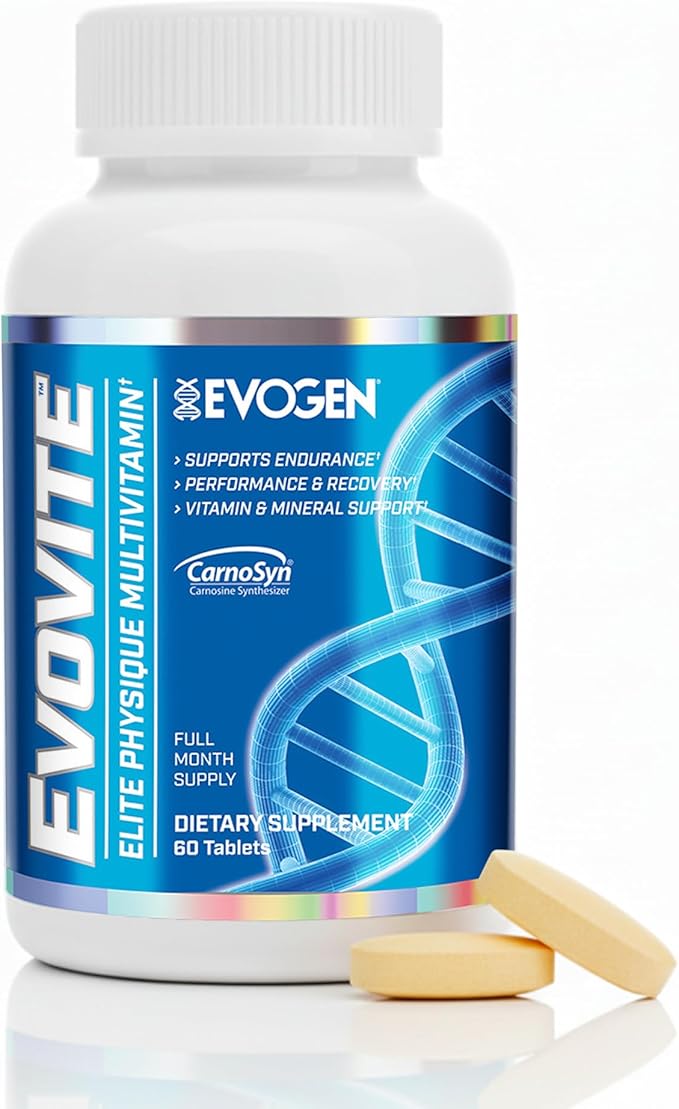 Evogen Evovite - Elite Physique Multivitamin for Women &amp Men | Advanced Formula for Endurance Recovery &amp Joint Health | Vitamins &amp Mineral Support | 30 Servings
