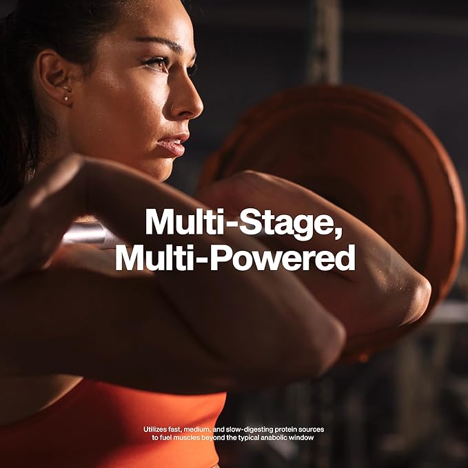 MuscleTech Platinum 8-Hour Protein Powder - 7 Premium Protein Sources with Whey &amp Casein Protein for Increased Lean Muscle Strength &amp Improved Recovery - Milk Chocolate 50 Servings