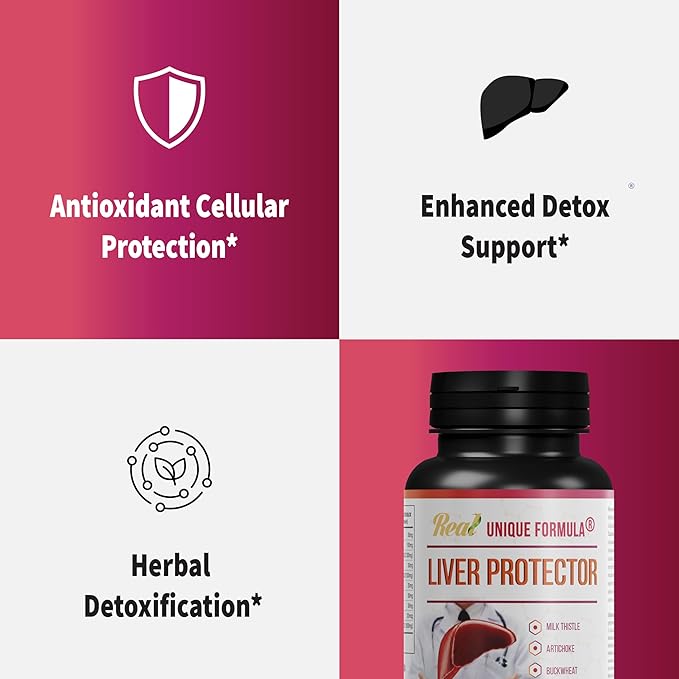 Liver Support Supplement Herbal Liver Detox with Milk Thistle Artichoke Leaf Buckwheat Sprouted Methionine Curcumin Betaine Plant-Based (90 Capsules)