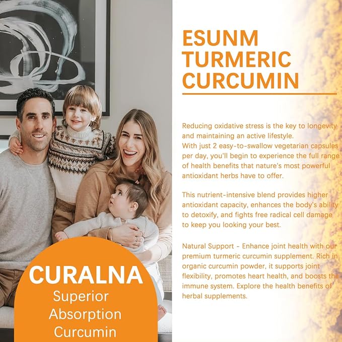 CURALIVA - Curcumin Phytosome 1000 mg - Clinically Studied High Absorption Curcumin Complex - Supports Health in Joints GI Tract LiverMuscles &amp Immune Health Support - 120 Capsules - 60 Serving