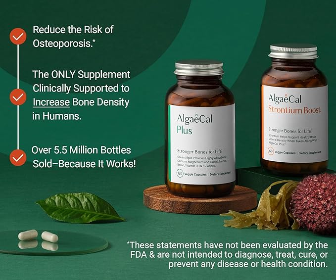 ALGAECAL Powerhouse Bundle - D3 Complete (1000 IU) + K2 Vitamin E Vitamin A &amp Bone Builder Pack for Increased Bone Density &amp Omega 3 Fish Oil 1200mg EPA DHA &amp Osteoporosis Book