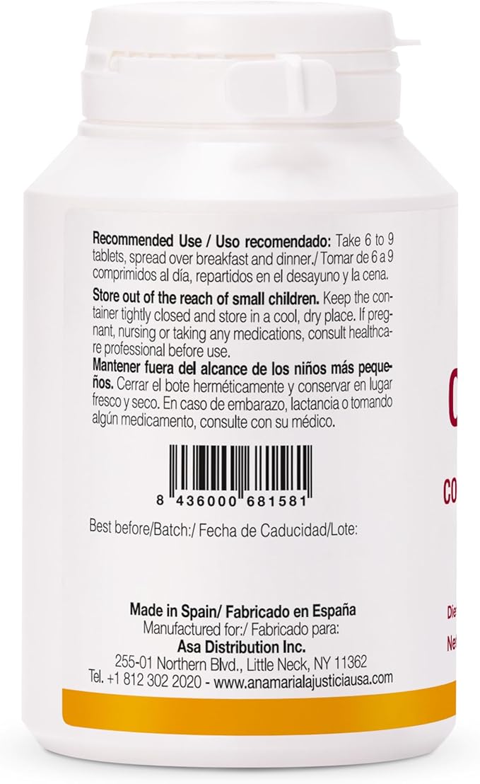 Ana Maria LaJusticia Collagen with Magnesium 180 Tabs - Healthy Teeth Skin &amp Bones - Energy-Full - Gluten-Free - Easy-to-Use - Rejuvenates Your Skin &amp Strengthens Nervous System - from Spain