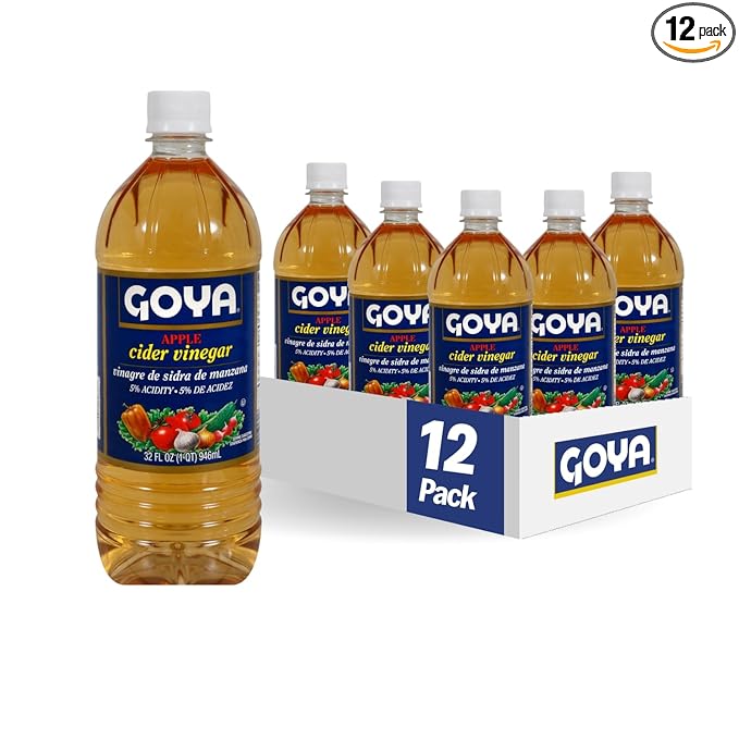 Goya Foods Apple Cider Vinegar 32 Fl Oz (Pack of 12)