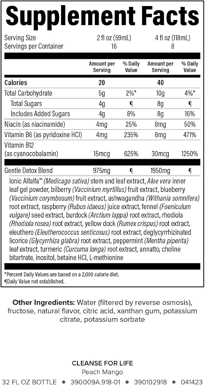 Isagenix Cleanse for Life - Detox System Support with Vitamins &amp Minerals - Support Healthy Metabolism with Antioxidant Supplement - Gluten &amp Soy Free Cleanse Drink - Peach Mango 32 Oz