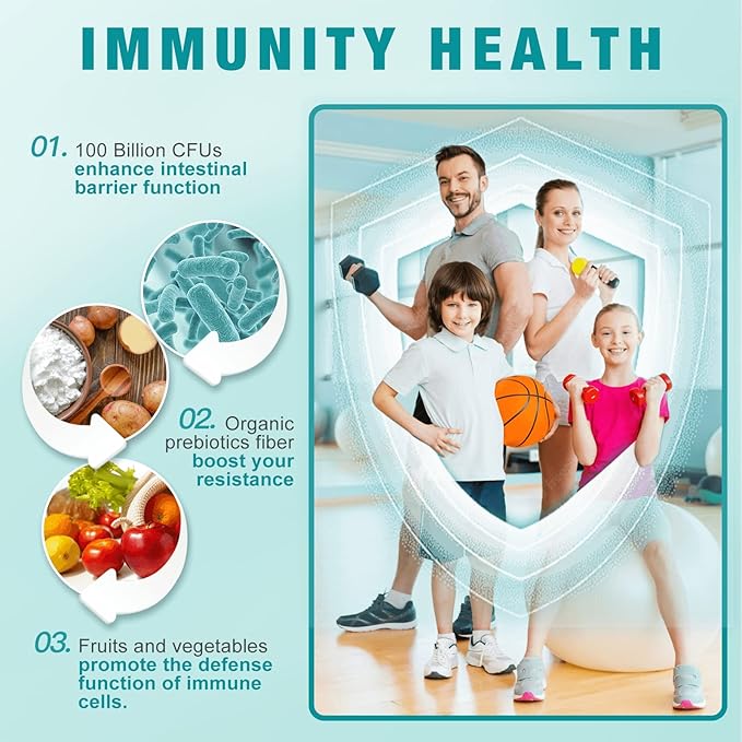 NATURE TARGET Probiotics for Women-Men Digestive Health Mens-Womens Probiotic with Prebiotics 100 Billion CFUs for Gut and Immune Health 2 Veggie Capsules (2 Bottles)