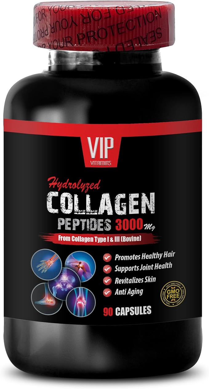 joint support supplements for women - COLLAGEN COMPLEX 3000MG - NATURAL AND POWERFUL - GOOD FOR JOINTS AND SKIN - collagen peptides multi hydrolyzed collagen peptides capsules 2 Bot 180 Capsules
