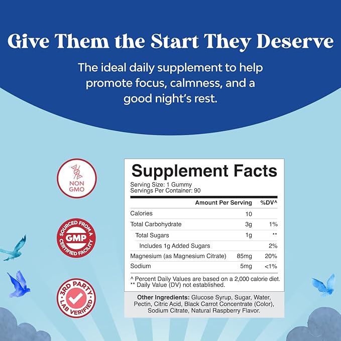 Bundle of Omega DHA Gummies for Kids - Fatty Acids Omega 3 6 9 with Vitamin C for Brain Immunity &amp Vision and Kids Magnesium Gummies - Mag Citrate for Nerve Health Muscles &amp Healthy Heart Sup