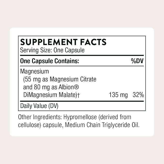 THORNE - Magnesium CitraMate &amp Creatine Performance Combo - Essential Support for Energy Muscles and Cognitive Function - 90 Servings