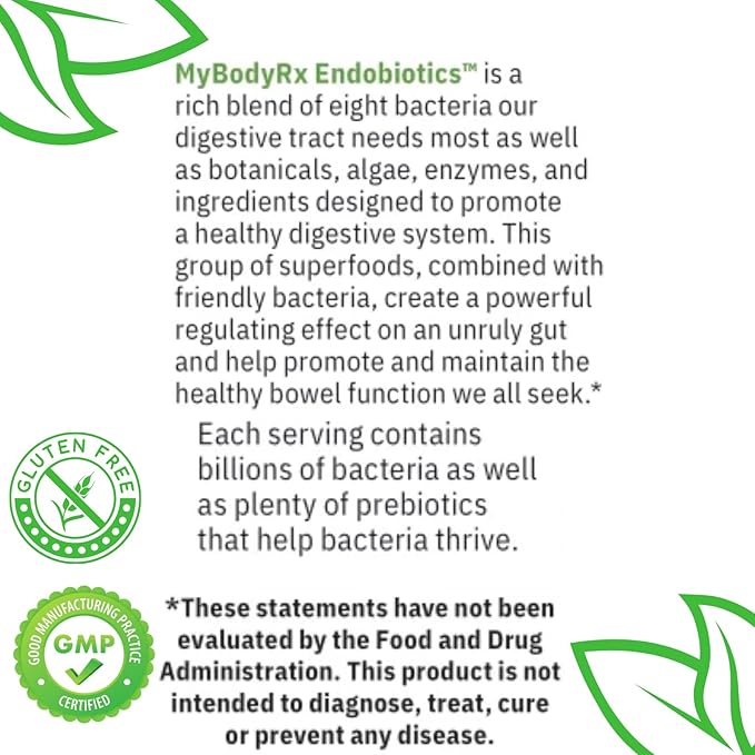 Endobiotics Gut Support Supplement - Rich Blend of Eight Beneficial Bacteria for Optimal Digestive Health-90 Capsules 4pk