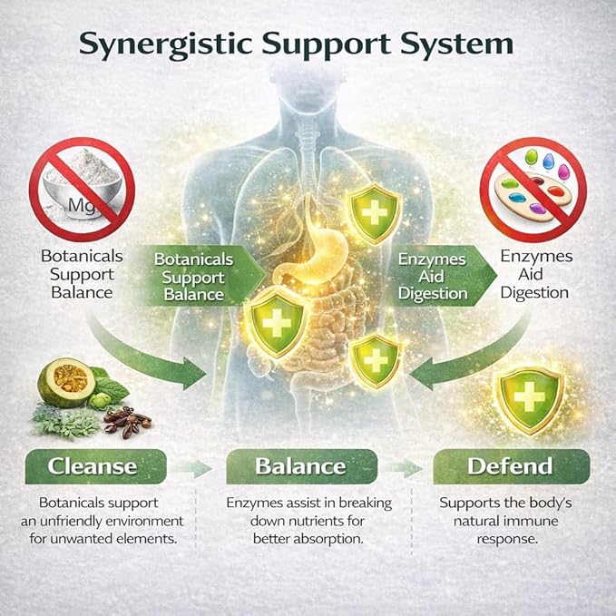 Dr Clark Store Quick Defence Botanical Support Kit 370 Capsules with Digestive Enzymes Green Black Walnut Hull Wormwood Cloves Herbal Blend for Internal Balance and Gut Health Non-GMO USA Made