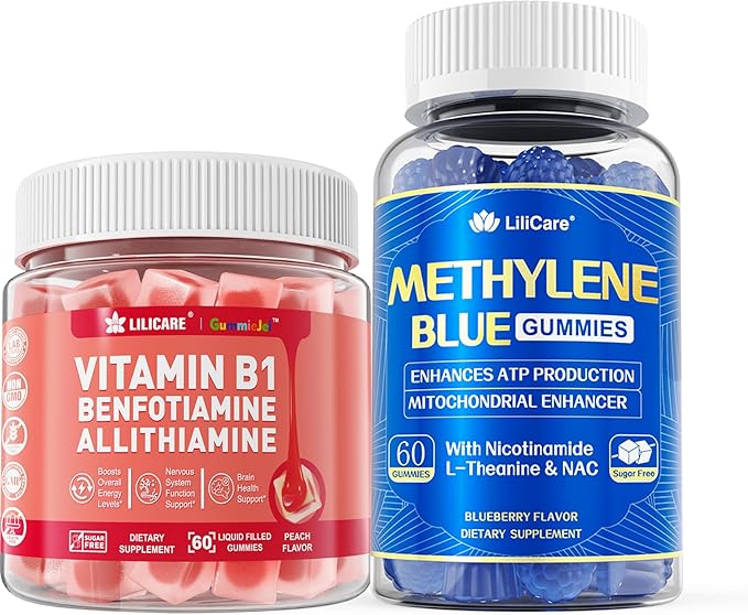 Vitamin B1 Gummies with Benfotiamine 300mg + Methylene Blue Gummies for Human