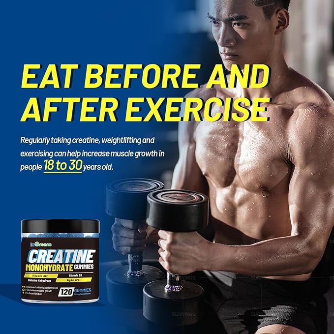 Creatine Monohydrate Gummies 6g for Men &amp Women 120 Count