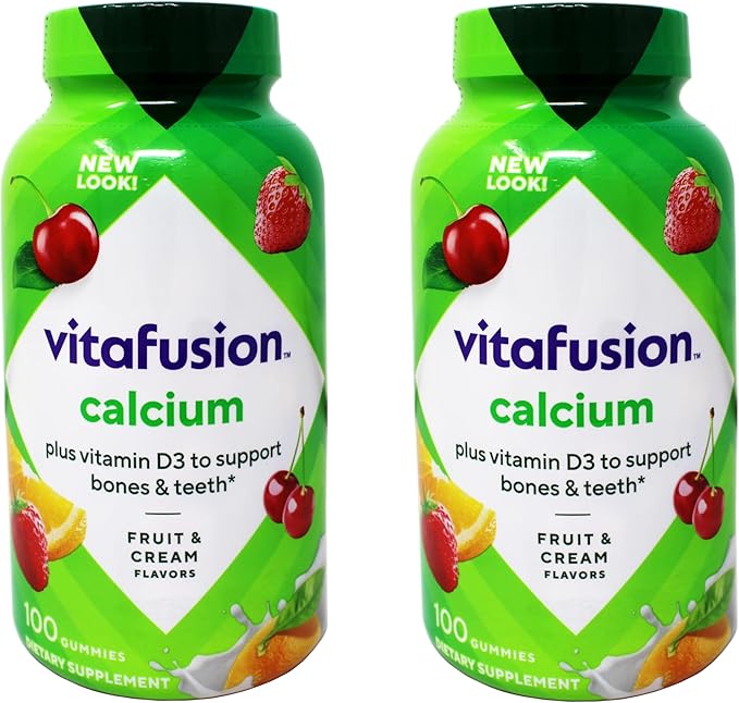 Vitafusion Gummies Calcium with Vitamin D3 100 Count Pack of 2