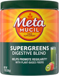 Metamucil Greens SuperFood Powder Fiber Supplement for Digestive Health* and Regularity* Gluten Free Plant-Based Stevia Great Taste Kiwi Apple Flavored 3g Dietary Fiber per Serving 42 Servings