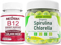 Organic Spirulina Chlorella Gummies 1 Pack + B12 Vitamins 2 Pack