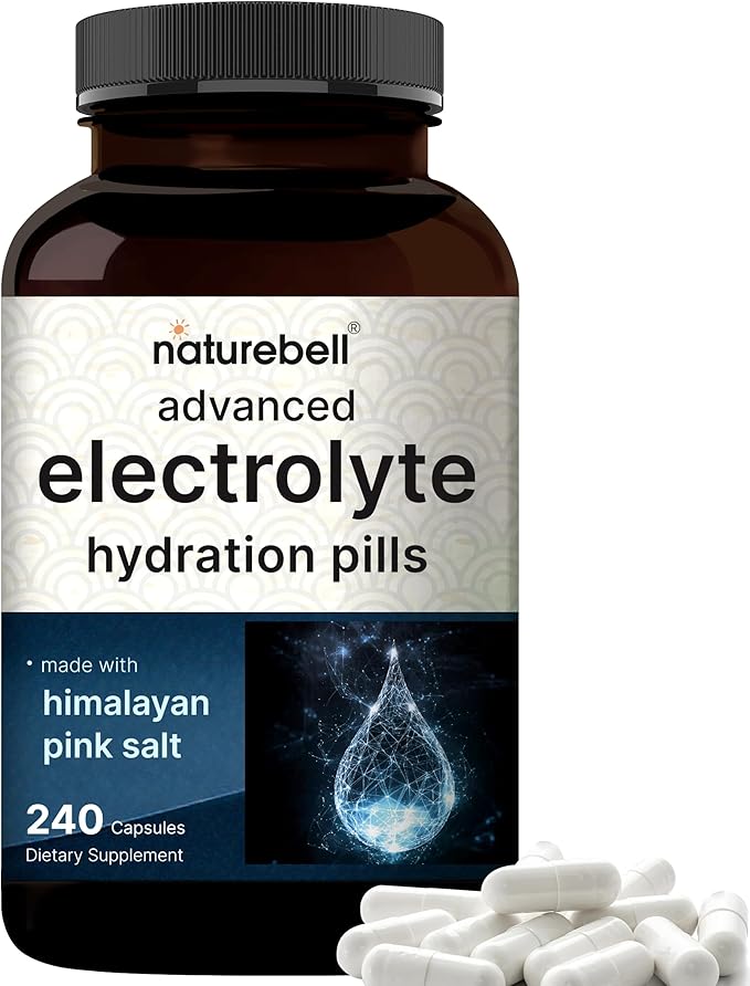 NatureBell Vitamin D3 5000 K2 (MK7) with Virgin Coconut Oil &amp &amp Advanced Electrolyte Hydration Pills Bundle Pack | Bioavailable Virgin Coconut Oil Softgels | Fast Hydrating Keto Electrolytes