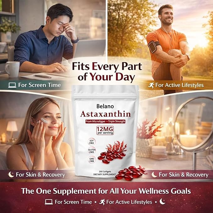 12 mg Softgels from Microalgae Daily Dietary Supplement Non-GMO &amp Gluten-Free – 200 Softgels (2)
