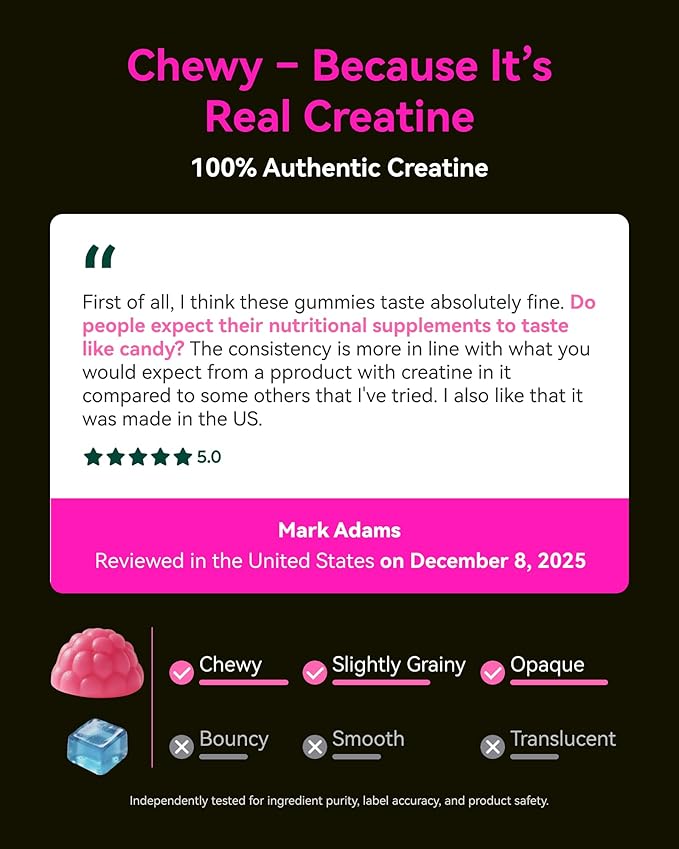 Creatine Monohydrate Gummies for Women 5000mg - 6-in-1 with Biotin Zinc B6 B12 - Sugar-Free Raspberry Creatine Chewables for Muscle Energy &amp Skin - 120 Count