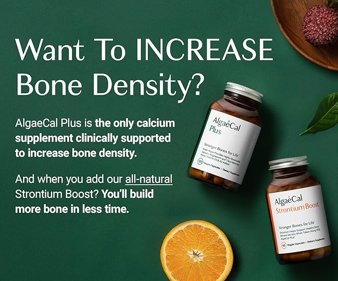 AlgaeCal Magnesium Relax™ - Chelated Magnesium with Ashwagandha for Sleep &amp Occasional Anxiety and Bone Builder Pack - Clinically Supported Plant Based Calcium Supplement for Bone Density Increase