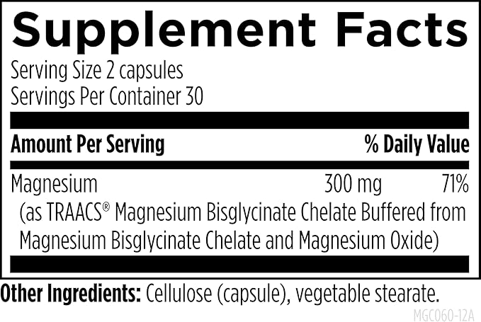 Designs for Health Magnesium Glycinate Complex - Chelated Magnesium Bisglycinate + High Absorption Magnesium for Calming &amp Sleep Heart Health Immune Support &amp Bone Strength - Vegan (60 Capsu